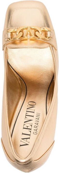 Valentino Garavani VLogo buckle pumps Gold