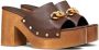 Valentino Garavani 110mm VLogo Chain sandals Brown - Thumbnail 2