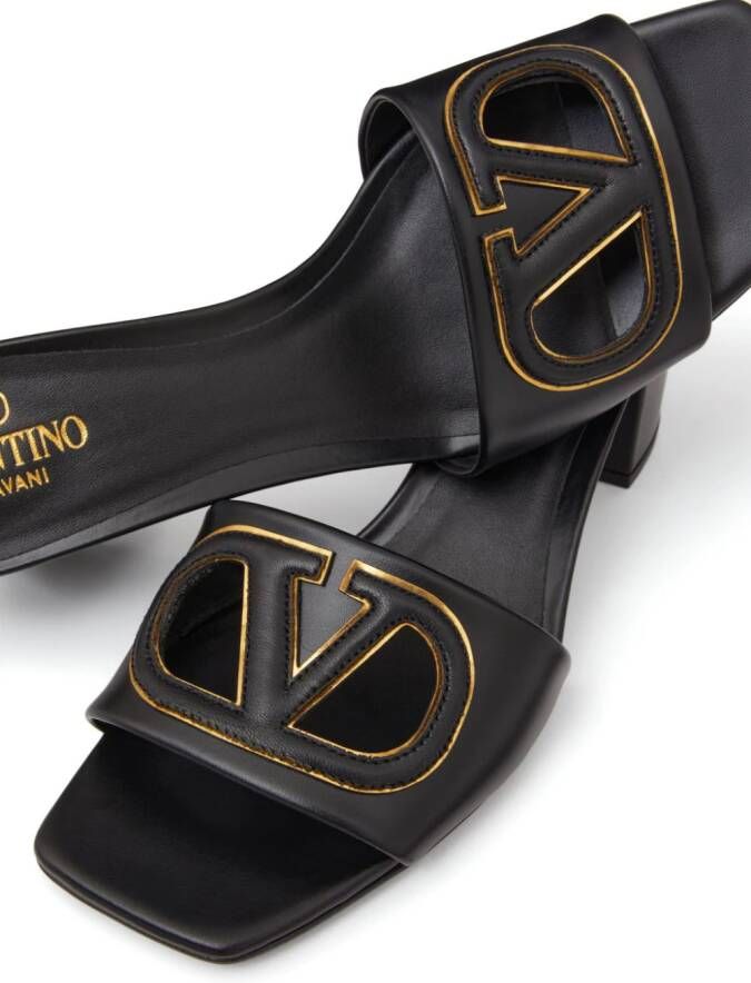 Valentino Garavani VLogo cut-out mules Black