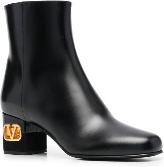 Valentino Garavani VLogo heel ankle boots Black