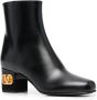 Valentino Garavani VLogo heel ankle boots Black - Thumbnail 2