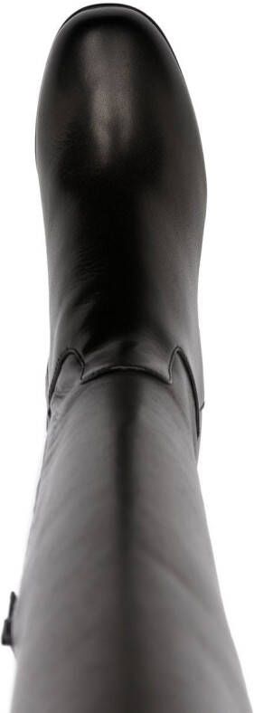 Valentino Garavani VLogo heel thigh-high boots Black
