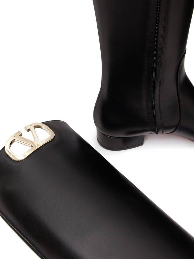 Valentino Garavani VLogo Type knee-high boots Black