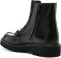 Valentino Garavani VLogo leather flat boots Black - Thumbnail 3