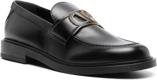 Valentino Garavani VLogo leather loafers Black