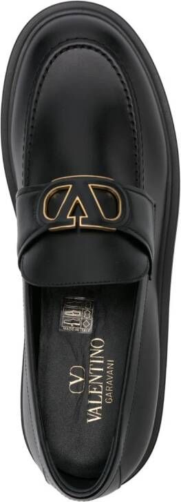 Valentino Garavani VLogo leather loafers Black