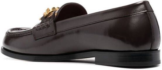 Valentino Garavani VLogo leather loafers Brown