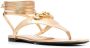 Valentino Garavani VLogo leather sandals Gold - Thumbnail 2