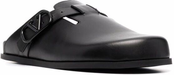 Valentino Garavani VLogo leather slippers Black