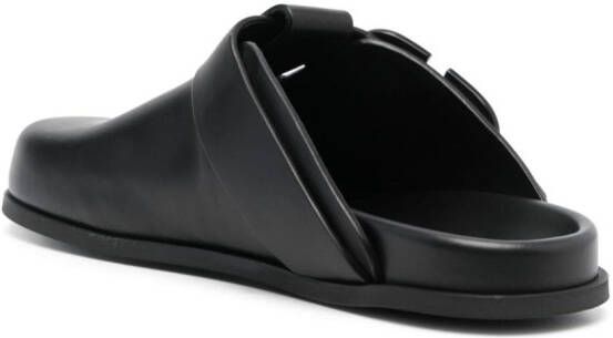 Valentino Garavani VLogo leather tonal slippers Black