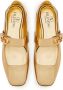 Valentino Garavani VLogo Locker Mary-Jane ballerina shoes Gold - Thumbnail 4