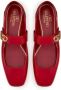 Valentino Garavani VLogo Locker Mary-Jane ballerina shoes Red - Thumbnail 4