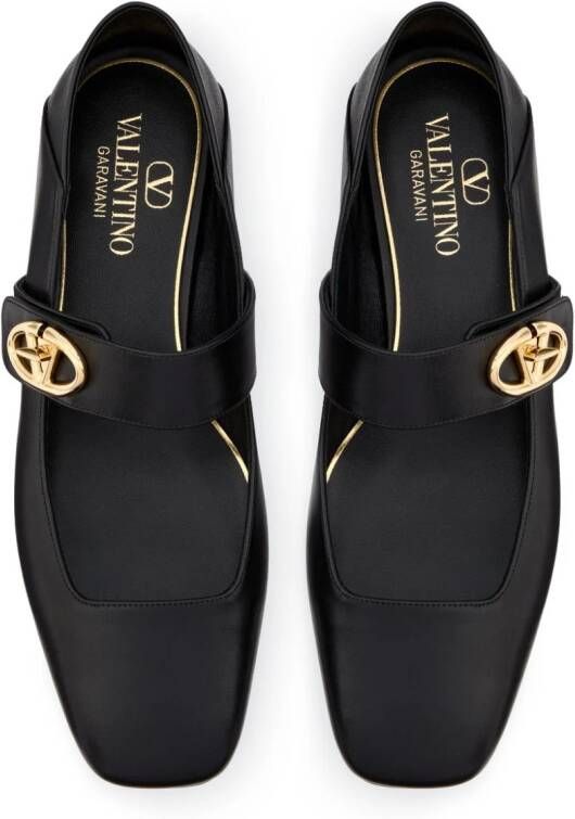 Valentino Garavani VLogo Locker Mary-Jane ballerina shoes Black