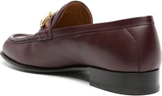 Valentino Garavani VLogo Moon leather loafers Red