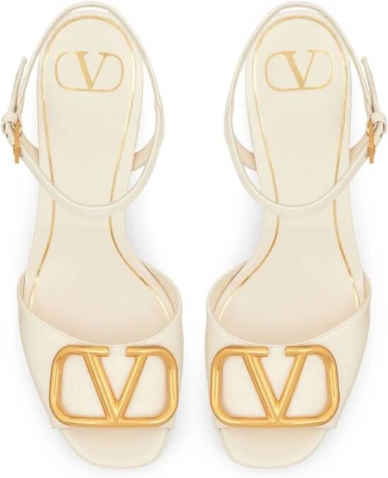 Valentino Garavani VLogo Signature 115mm platform sandals White
