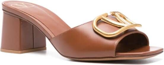 Valentino Garavani VLogo Signature 60mm leather sandals Brown