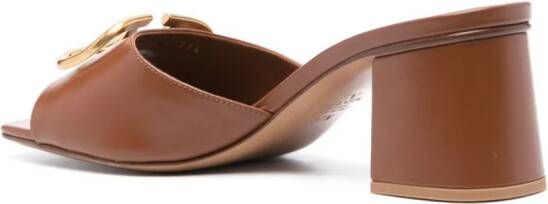 Valentino Garavani VLogo Signature 60mm leather sandals Brown