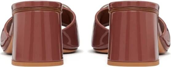 Valentino Garavani VLogo Signature 60mm patent sandals Brown
