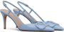 Valentino Garavani VLogo Signature 80mm patent slingback pumps Blue - Thumbnail 2