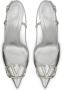 Valentino Garavani VLogo Signature 80mm slingback pumps Silver - Thumbnail 4