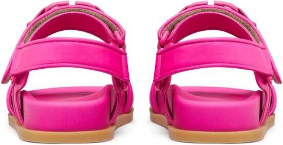 Valentino Garavani VLogo Signature double-strap sandals Pink