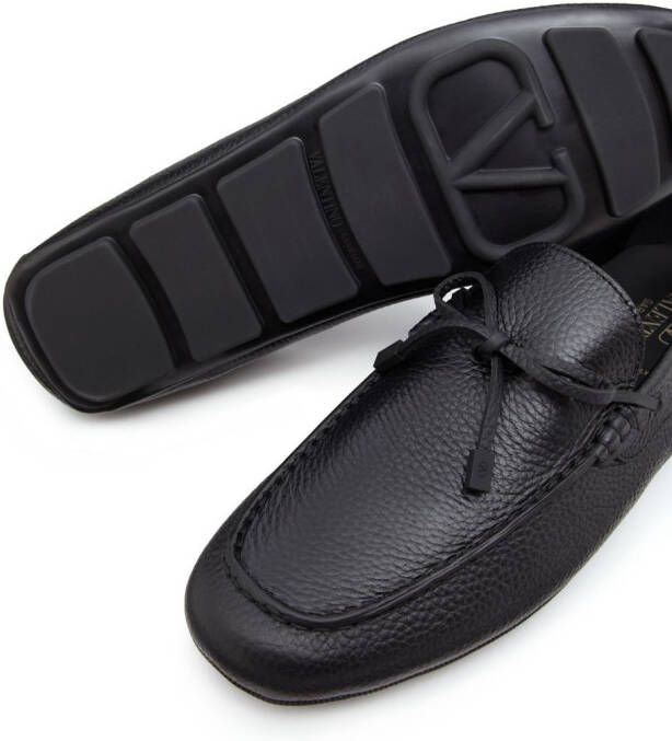 Valentino Garavani VLogo Signature leather driving shoes Black
