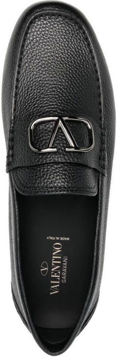 Valentino Garavani VLogo Signature leather driving shoes Black