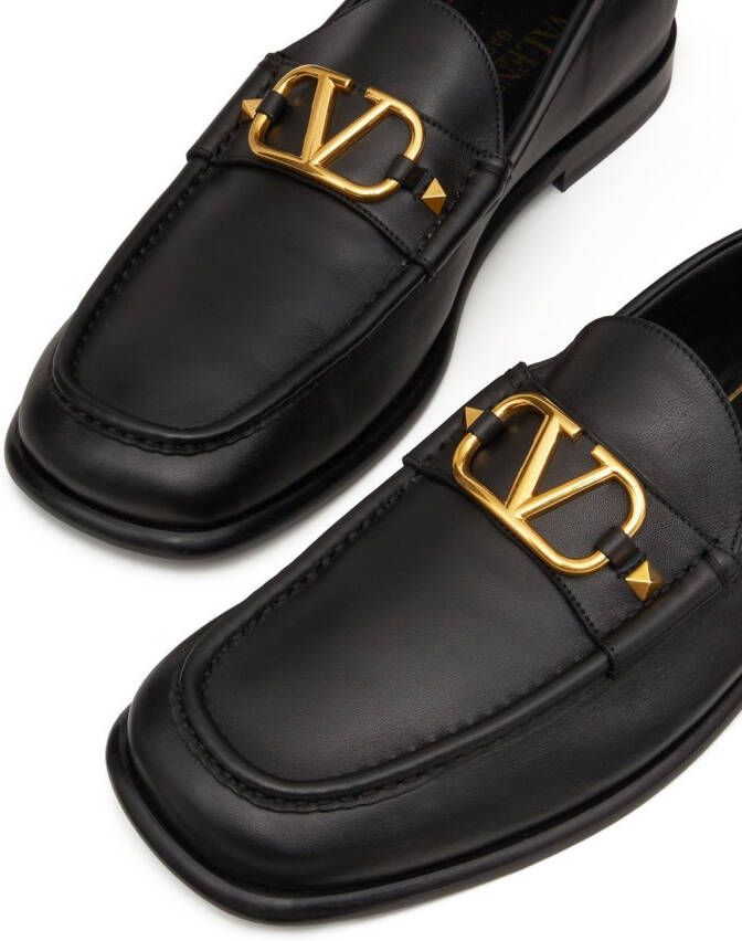 Valentino Garavani VLogo Signature leather loafers Black