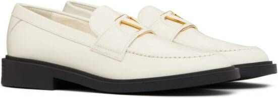 Valentino Garavani VLogo Signature leather loafers White