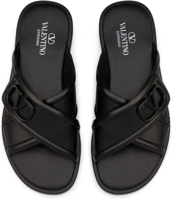 Valentino Garavani VLogo Signature leather sandals Black