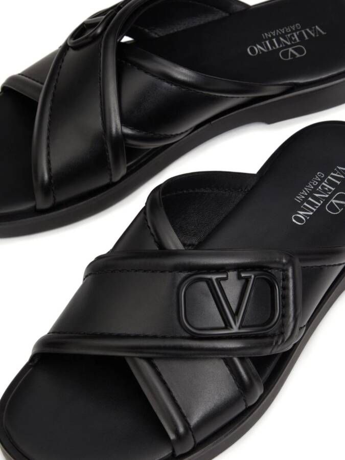 Valentino Garavani VLogo Signature leather sandals Black