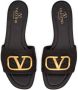 Valentino Garavani VLogo Signature leather slides Black - Thumbnail 4