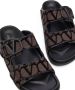 Valentino Garavani VLogo Toile Iconographe double-strap sandals Brown - Thumbnail 5