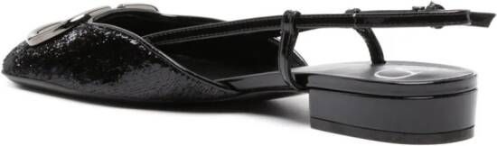 Valentino Garavani VLogo Signature slingback ballerina shoes Black