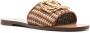Valentino Garavani VLogo Signature woven slide sandals Brown - Thumbnail 2