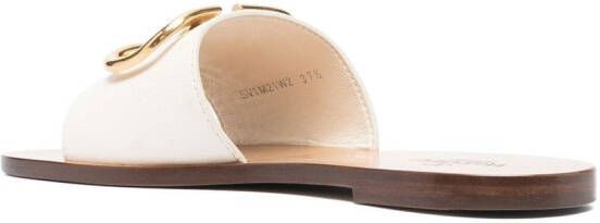 Valentino Garavani VLogo slide sandals White
