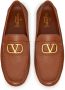Valentino Garavani VLogo Signature leather driving shoes Brown - Thumbnail 4