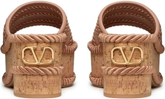 Valentino Garavani VLogo Summerblocks wedge sandals Pink