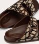 Valentino Garavani VLogo Toile Iconographe double-strap sandals Brown - Thumbnail 5