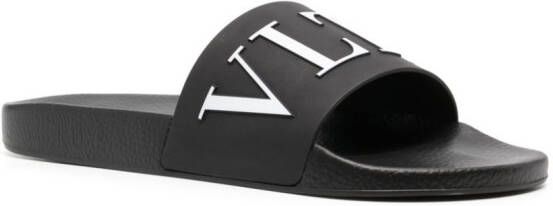 Valentino Garavani VLTN logo-embossed slides Black