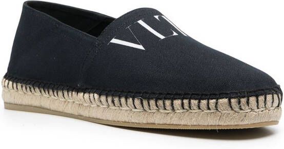 Valentino Garavani VLTN logo print espadrilles Black