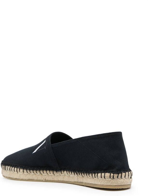 Valentino Garavani VLTN logo print espadrilles Black