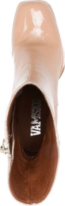 VAMSKO 90mm Doris patent leather boots Neutrals