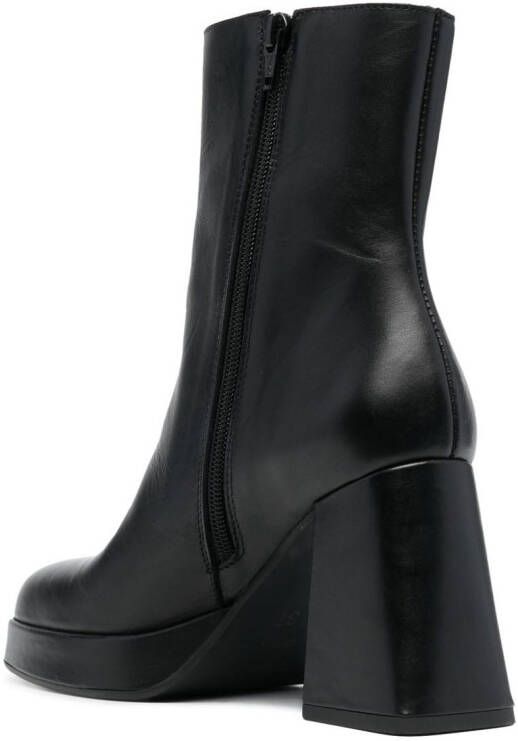VAMSKO Doris 90mm leather ankle boots Black