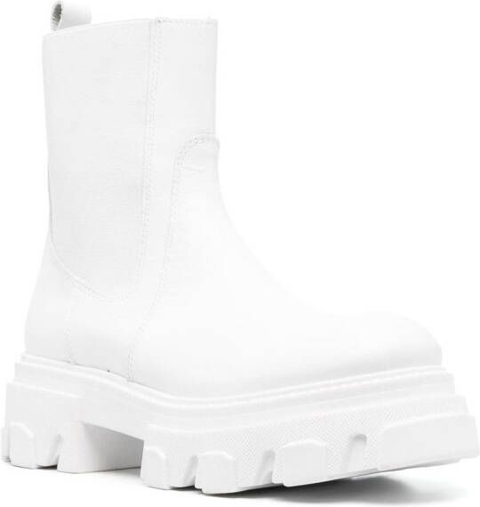 VAMSKO Nora 55mm leather ankle boots White