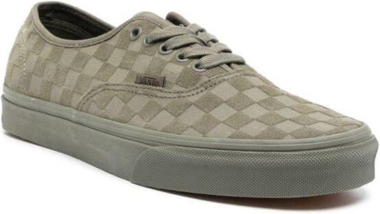 Vans check-pattern leather sneakers Green