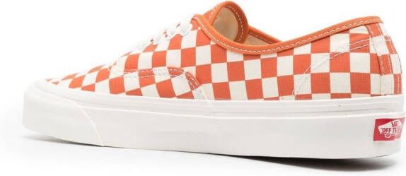 Vans check-print lace-up sneakers Orange