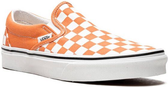 Vans Classic slip-on Checkerboard "Cadmium Orange" sneakers