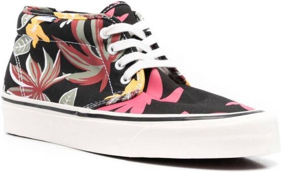 Vans floral-print trainers Black