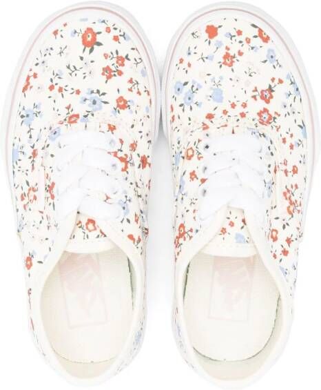 Vans Kids floral-print lace-up sneakers Neutrals